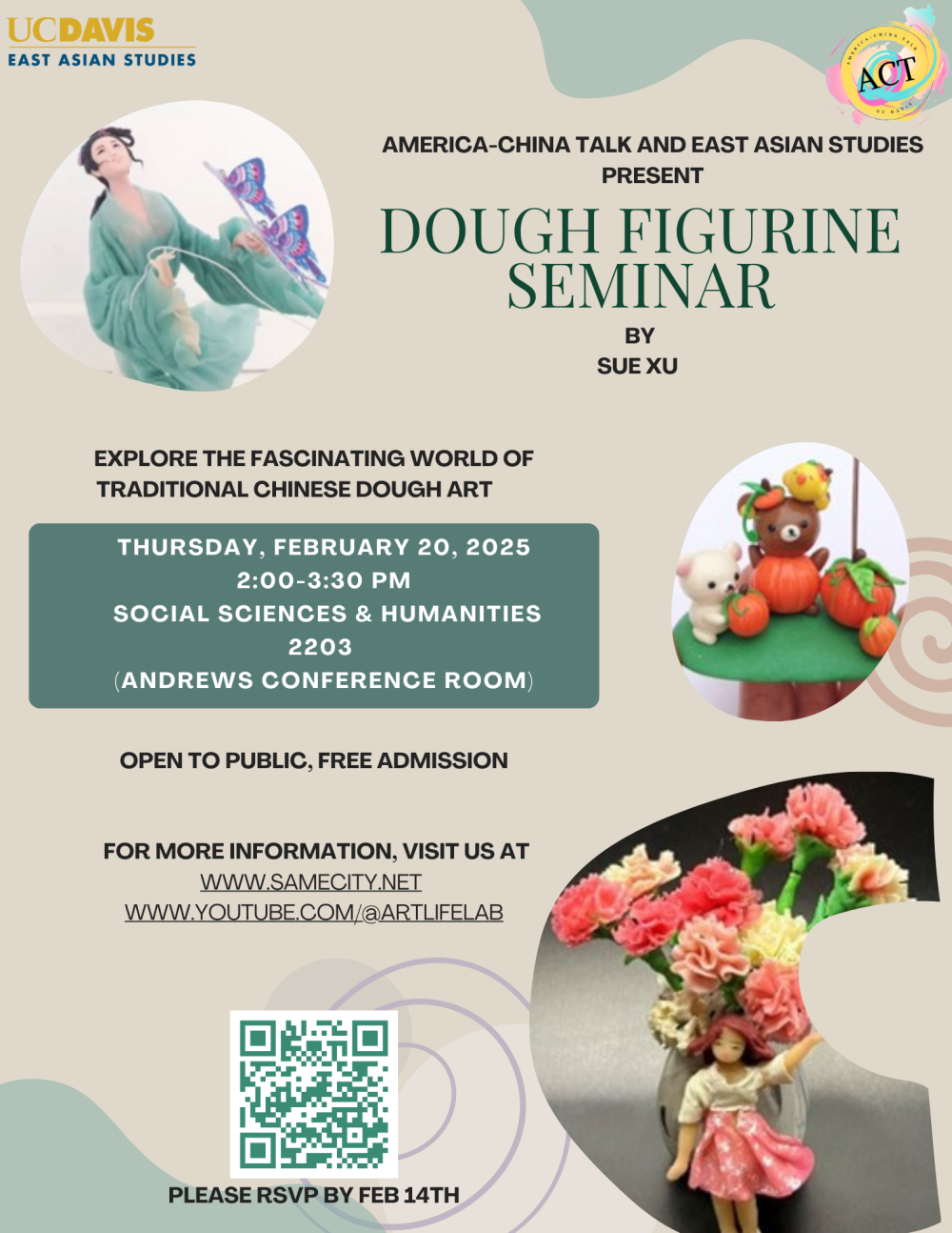 A flyer for the upcoming event, with pictures of colorful dough figurines.