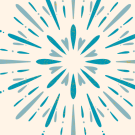 A abstract geometrical blue firework